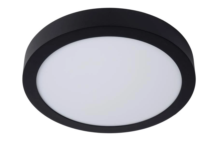 Lucide BRICE-LED - Lámpara de techo Baño - Ø 30 cm - LED Regul. - 1x30W 3000K - IP44 - Negro - apagado